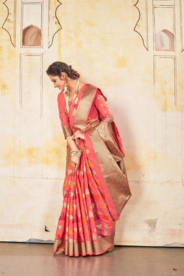 Classy Semi Silk Saree With Nice Border Pallu