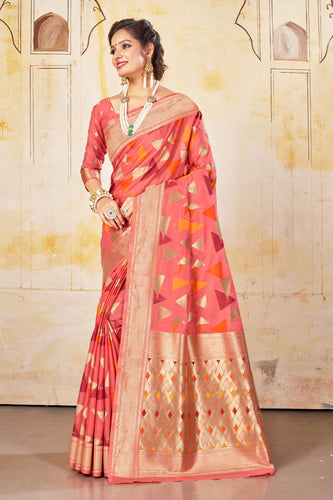 Classy Semi Silk Saree With Nice Border Pallu