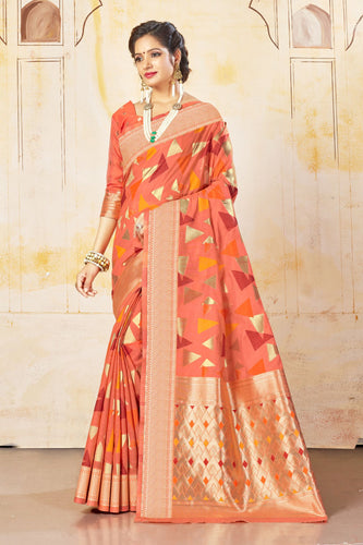 Classy Semi Silk Saree With Nice Border Pallu