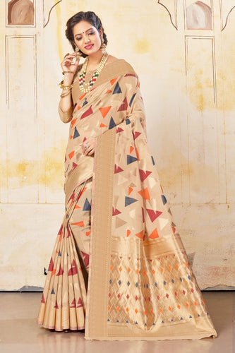 Classy Semi Silk Saree With Nice Border Pallu