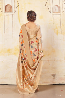 Classy Semi Silk Saree With Nice Border Pallu