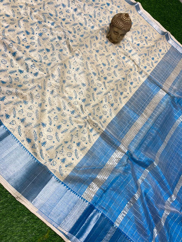 PRINTED MANGALAGIRI PATTU SAREE
