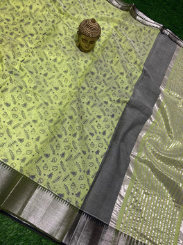 PRINTED MANGALAGIRI PATTU SAREE