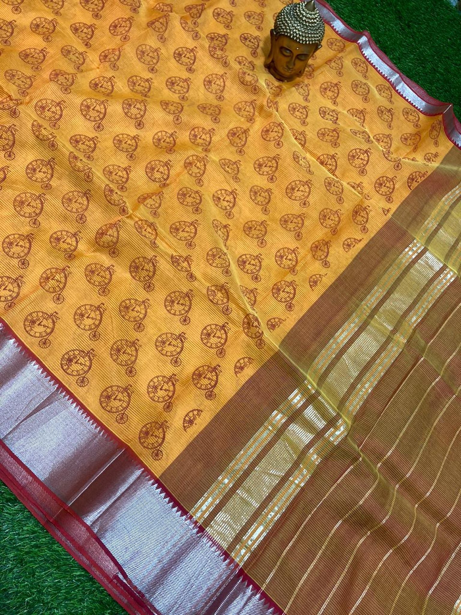 PRINTED MANGALAGIRI PATTU SAREE
