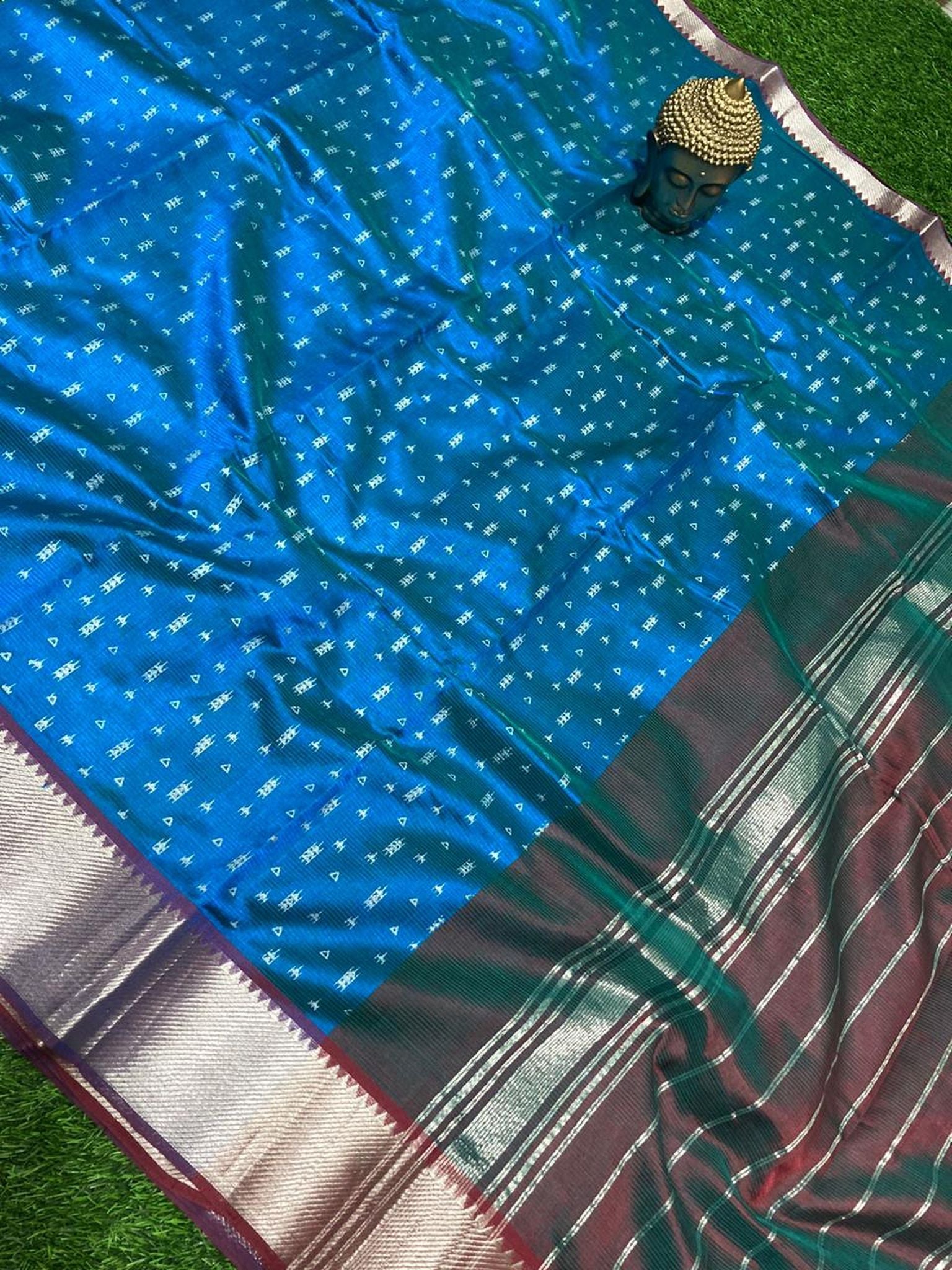 PRINTED MANGALAGIRI PATTU SAREE