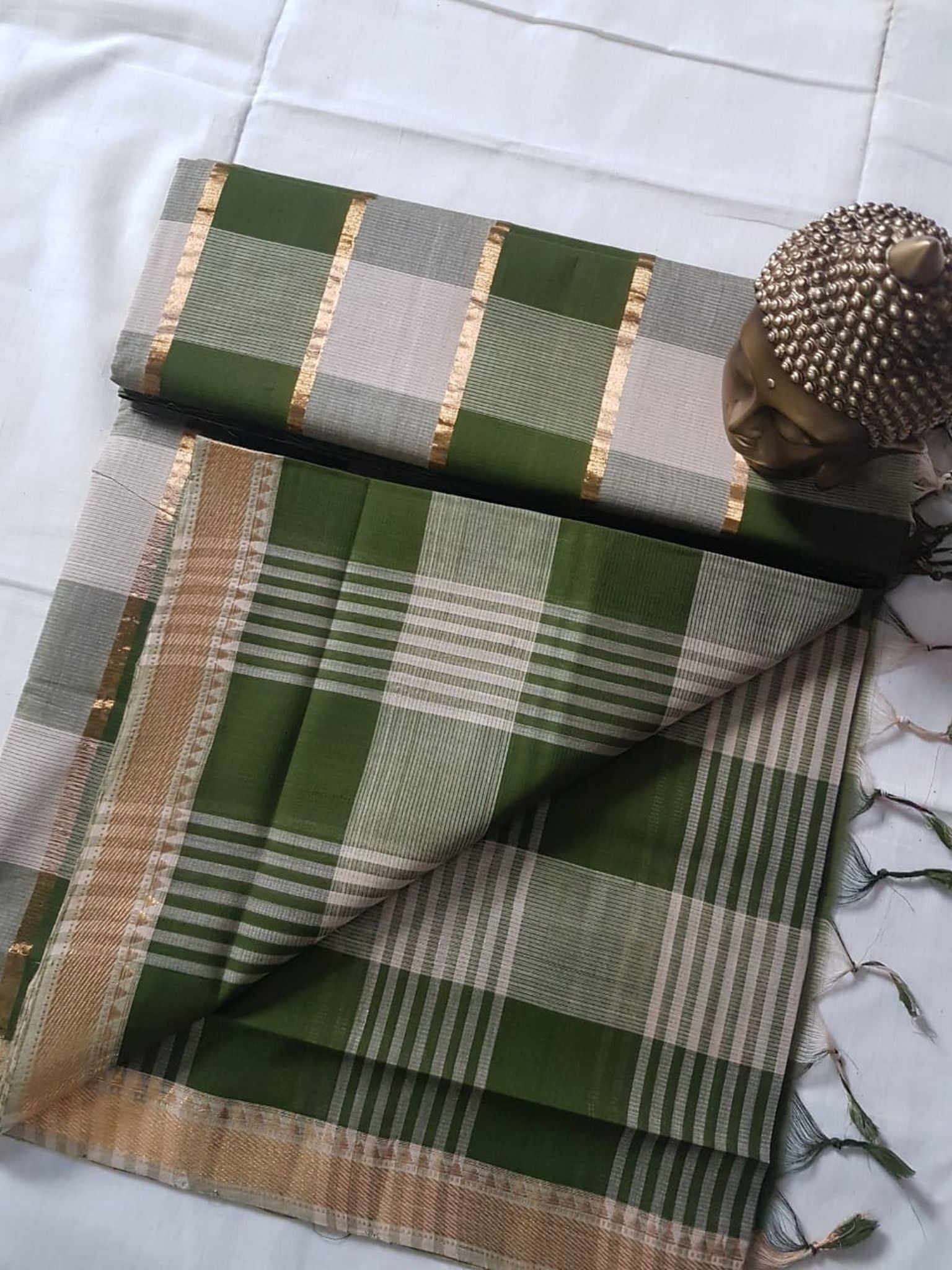 MANGALAGIRI CHECKED COTTON SAREE