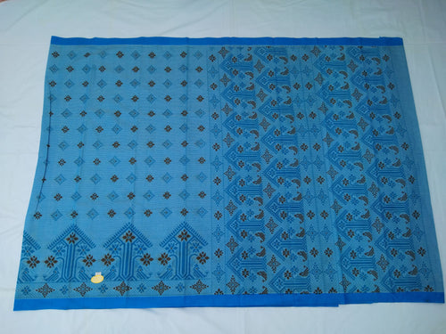 Printed Mangalagiri Cotton Sarees With Contrast Border
