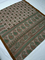 Load image into Gallery viewer, Printed Mangalagiri Cotton Sarees With Contrast Border