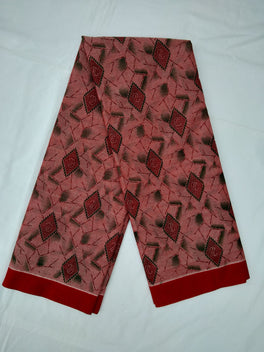 Printed Mangalagiri Cotton Sarees With Contrast Border