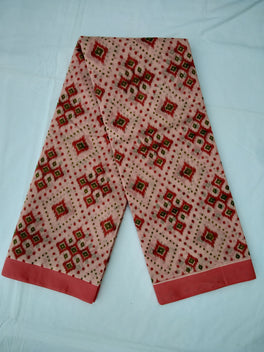 Printed Mangalagiri Cotton Sarees With Contrast Border