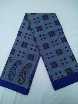 Printed Mangalagiri Cotton Sarees With Contrast Border