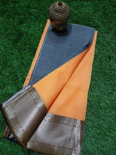 SEMI SILK MANGALAGIRI KANCHI BORDER SAREE