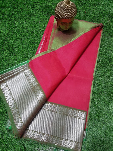 SEMI SILK MANGALAGIRI KANCHI BORDER SAREE