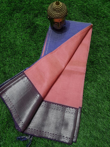 SEMI SILK MANGALAGIRI KANCHI BORDER SAREE