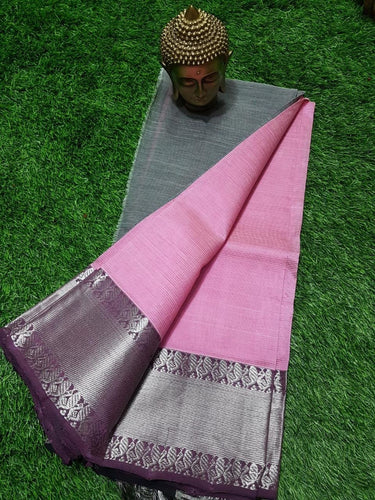SEMI SILK MANGALAGIRI KANCHI BORDER SAREE