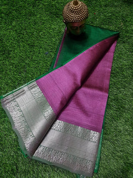 SEMI SILK MANGALAGIRI KANCHI BORDER SAREE