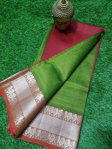 SEMI SILK MANGALAGIRI KANCHI BORDER SAREE