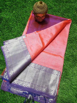 SEMI SILK MANGALAGIRI KANCHI BORDER SAREE