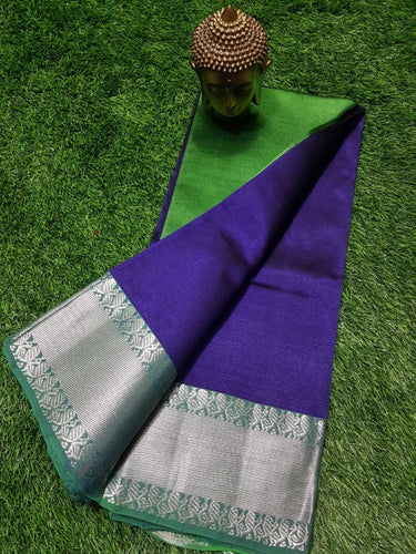 SEMI SILK MANGALAGIRI KANCHI BORDER SAREE