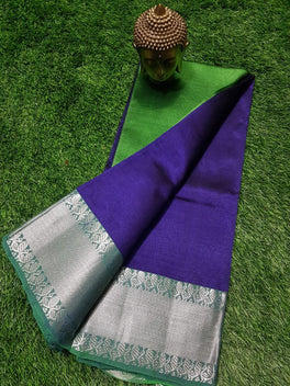 SEMI SILK MANGALAGIRI KANCHI BORDER SAREE