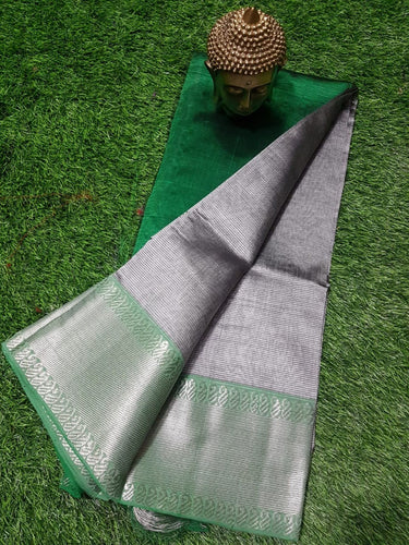 SEMI SILK MANGALAGIRI KANCHI BORDER SAREE