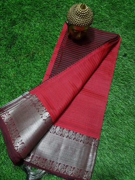 SEMI SILK MANGALAGIRI KANCHI BORDER SAREE