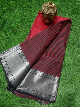 SEMI SILK MANGALAGIRI KANCHI BORDER SAREE