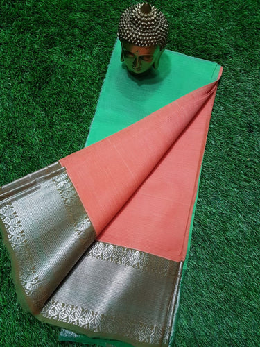 SEMI SILK MANGALAGIRI KANCHI BORDER SAREE