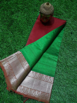 SEMI SILK MANGALAGIRI KANCHI BORDER SAREE
