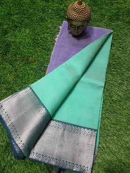 SEMI SILK MANGALAGIRI KANCHI BORDER SAREE