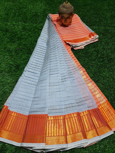 MANGALAGIRI PATTU BIG BORDER DORIA SAREE
