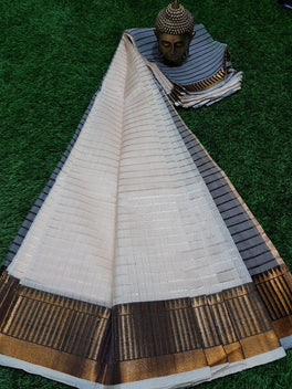 MANGALAGIRI PATTU BIG BORDER DORIA SAREE