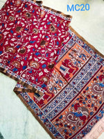 Load image into Gallery viewer, Kalamkari Pure Cotton Natural Dye Organic Handpaint Saree