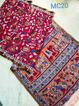 Kalamkari Pure Cotton Natural Dye Organic Handpaint Saree