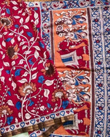 Load image into Gallery viewer, Kalamkari Pure Cotton Natural Dye Organic Handpaint Saree