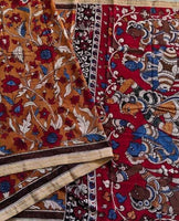 Load image into Gallery viewer, Kalamkari Pure Cotton Natural Dye Organic Handpaint Saree