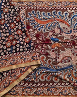 Load image into Gallery viewer, Kalamkari Pure Cotton Natural Dye Organic Handpaint Saree