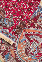 Load image into Gallery viewer, Kalamkari Pure Cotton Natural Dye Organic Handpaint Saree