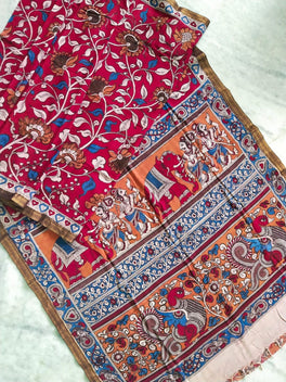 Kalamkari Pure Cotton Natural Dye Organic Handpaint Saree