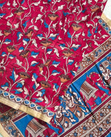 Load image into Gallery viewer, Kalamkari Pure Cotton Natural Dye Organic Handpaint Saree