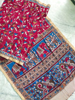 Load image into Gallery viewer, Kalamkari Pure Cotton Natural Dye Organic Handpaint Saree
