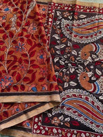 Load image into Gallery viewer, Kalamkari Pure Cotton Natural Dye Organic Handpaint Saree