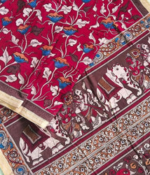 Kalamkari Pure Cotton Natural Dye Organic Handpaint Saree