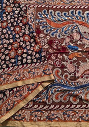 Kalamkari Pure Cotton Natural Dye Organic Handpaint Saree
