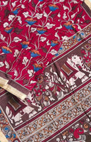 Load image into Gallery viewer, Kalamkari Pure Cotton Natural Dye Organic Handpaint Saree