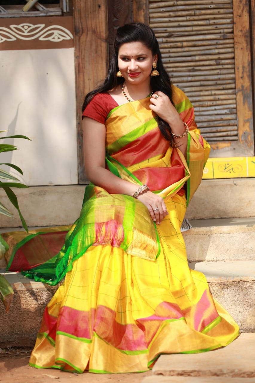 Uppada Pure Silk Handwoven Silk Saree