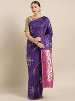 Load image into Gallery viewer, Stylish Shona Chandi Bandhej Banarasi Silk Saree