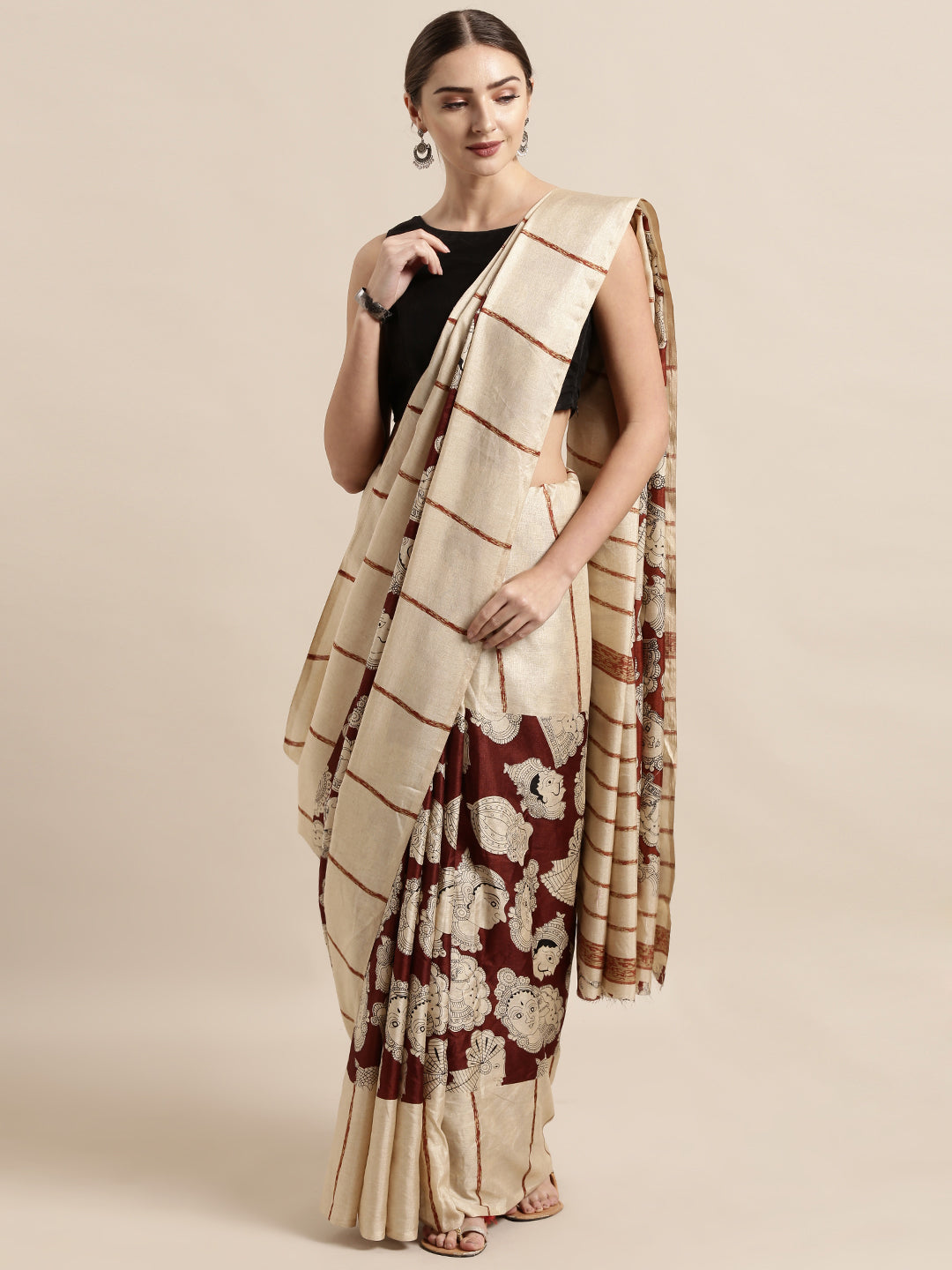 New Attractive Linen Chanderi Women's Saree