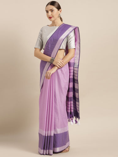 Latest Attractive Stylish Pumpum Angolla Linen Women's Sarees