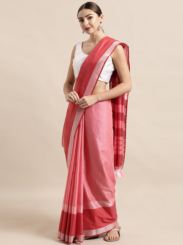 Latest Attractive Stylish Pumpum Angolla Linen Women's Sarees